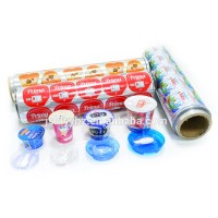 heat seal embossed Food grade Composited film Aluminum foil lid for yoghourt milk packaging